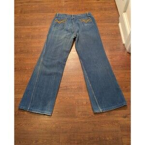 Vintage 70s 'American Graffiti' Unisex Flare Bell Bottom Jeans -Sz 32 x 31.5